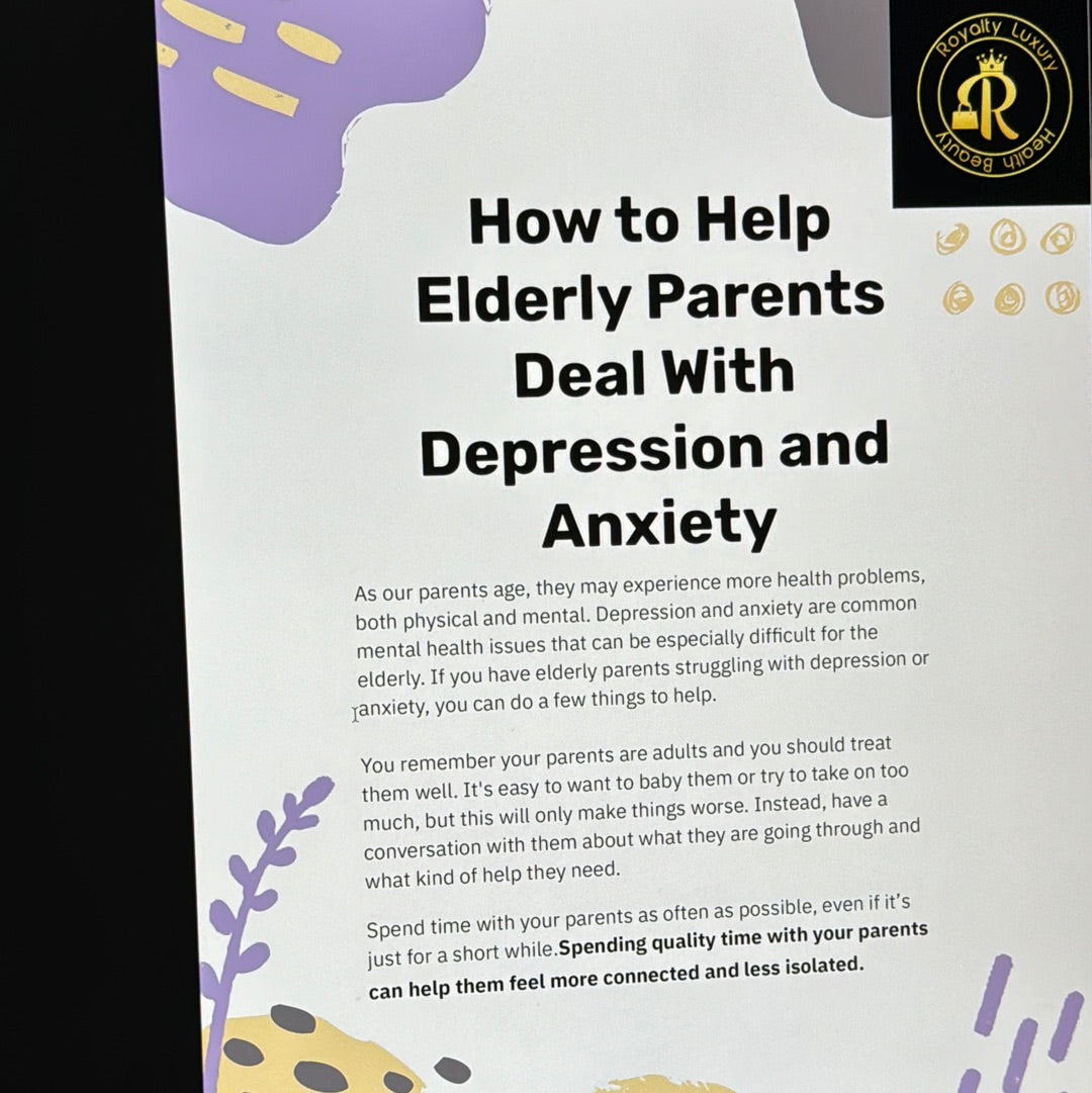 How To Help Elderly Parents Deal With Depression and Anxiety