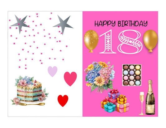 18th Birthday Card Girl