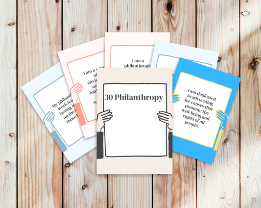 30 Philanthropy Affirmation Cards