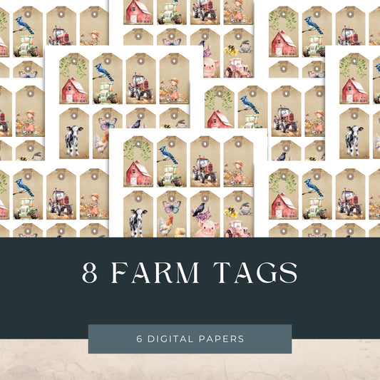 Eight Farm Tags