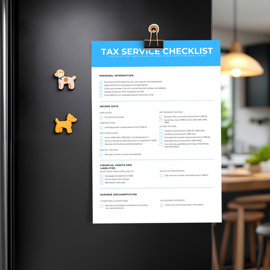Tax Services Checklist