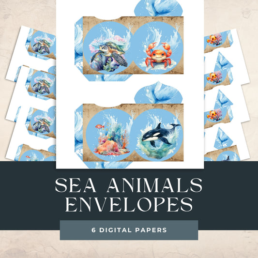 Sea Animals Mini Envelopes