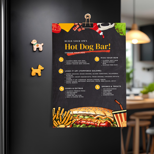 Hot Dog Bar Menu