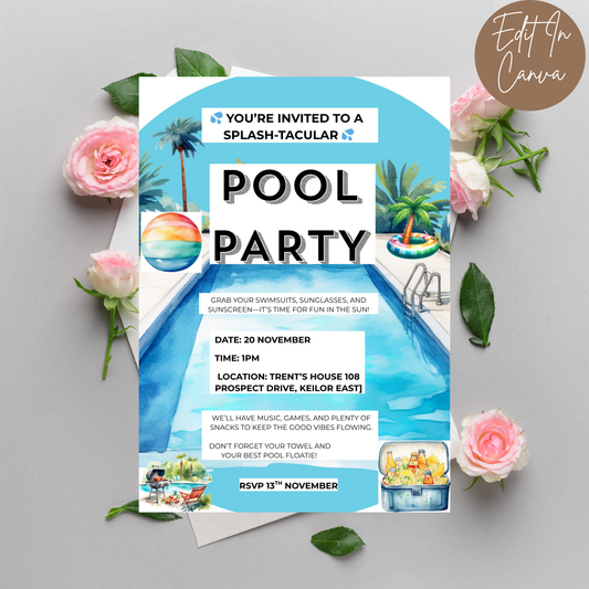 Pool Party Invitation