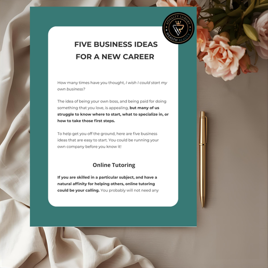 Five Business Ideas For A New Career