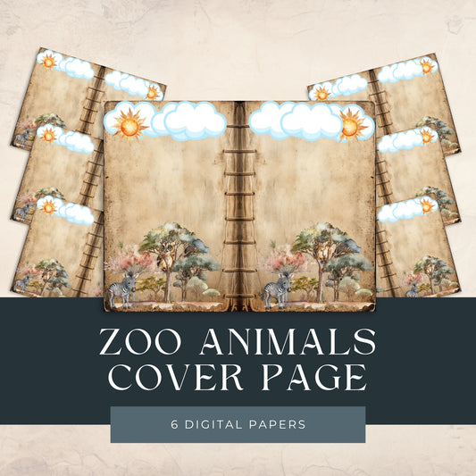 Zoo Animals Matching Cover Page
