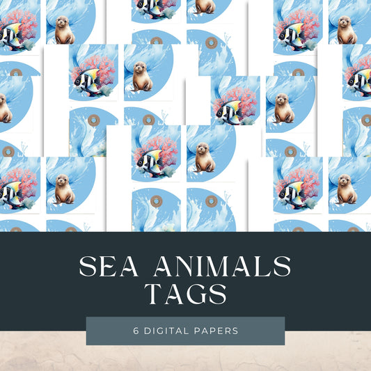 Four Sea Animals Tags