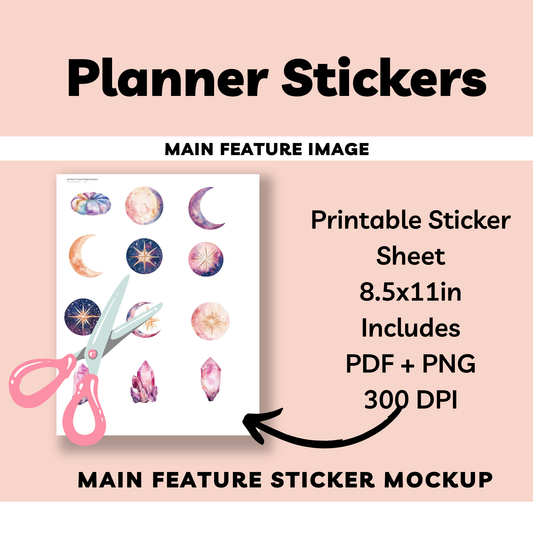 Spiritual Themed Digital Sticker Sheets