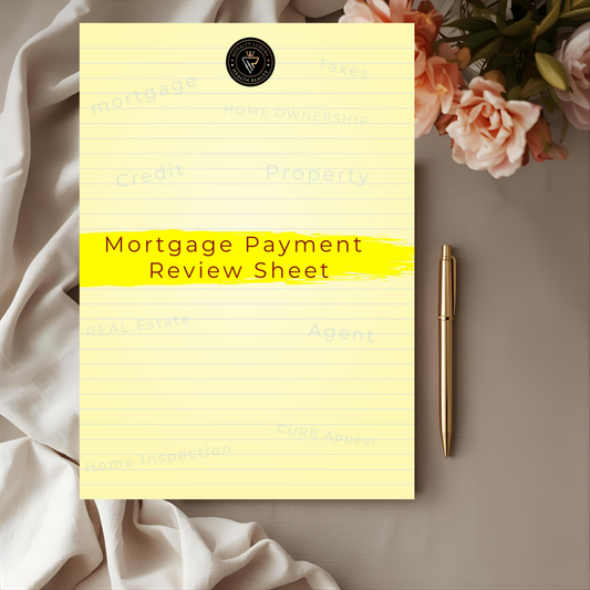 Mortgage Payment Review Sheet