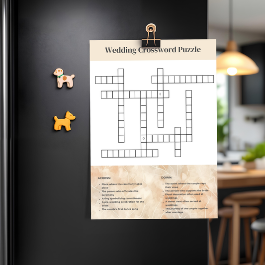 Wedding Cross Word