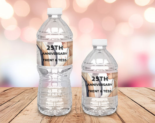 25th Anniversary Water Bottle Label
