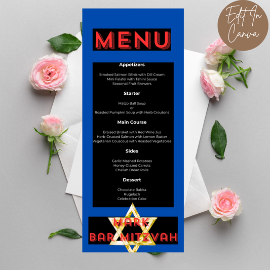Bar Mitzvah Menu