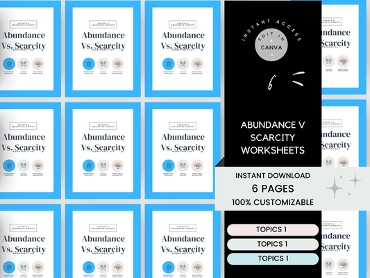 Abundance V Scarcity Worksheets