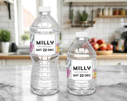 14th Birthday Water Bottle Label Female