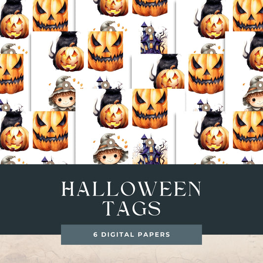 Four Halloween Tags