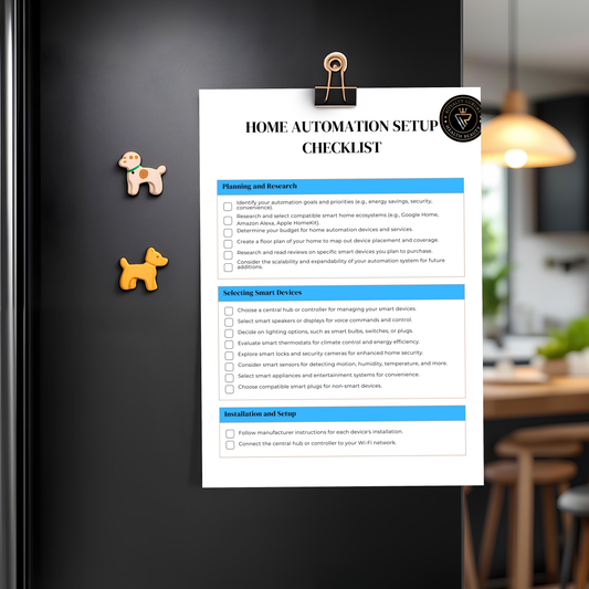 Home Automation Setup Checklist