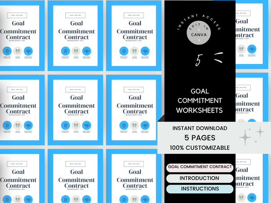 Goal Commitment Contract Worksheets