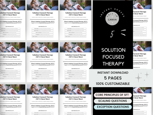 Solution Focused Therapy Cheat Sheet