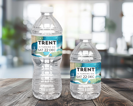6th Birthday Water Bottle Label