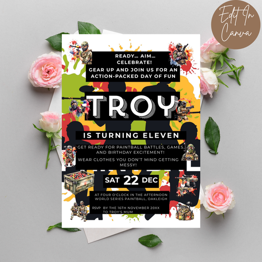 11th Birthday Invitation