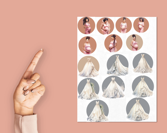 Girls Fashion Sticker Sheet