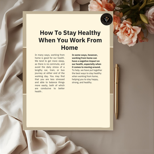How To Stay Healthy When You Work From Home