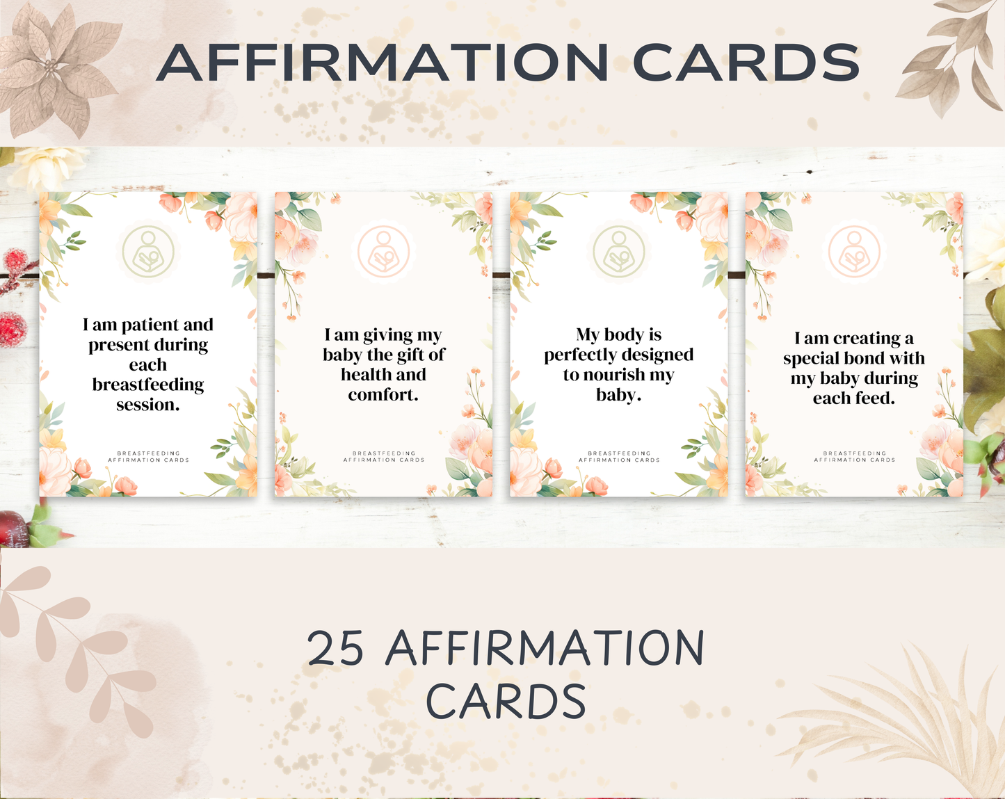 25 Breastfeeding Affirmation Cards