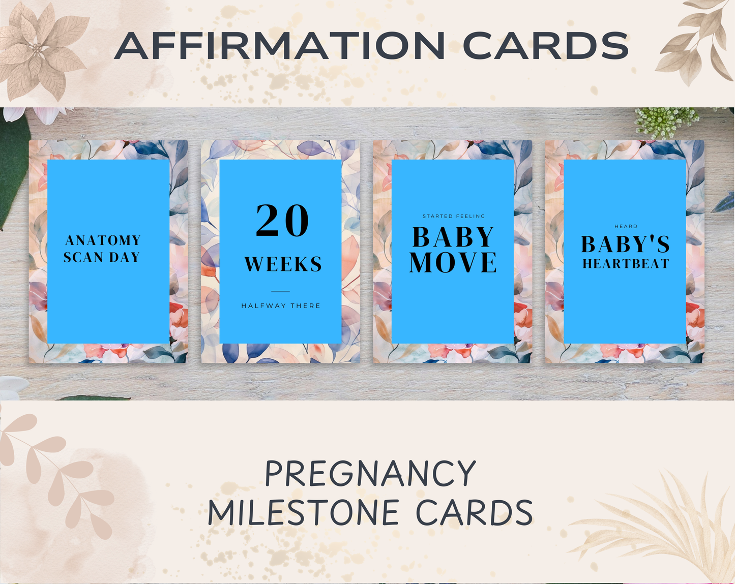 40 Pregnancy Milestone Cards