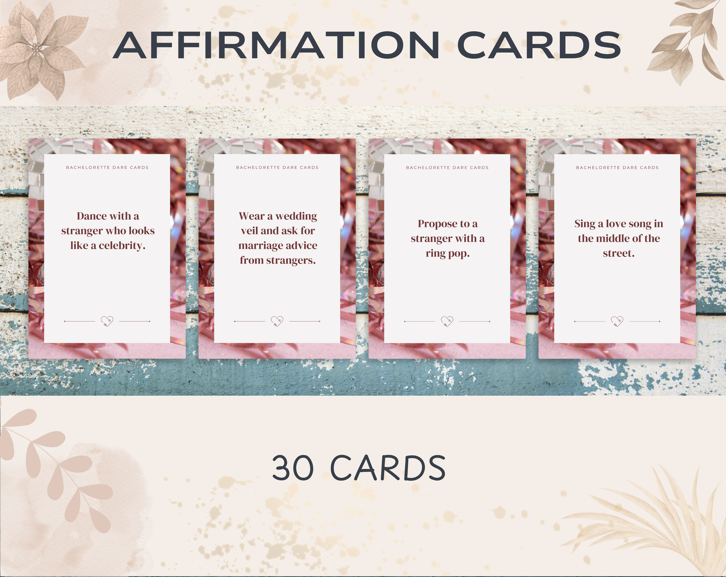 Bachelorette Dare Affirmation Cards