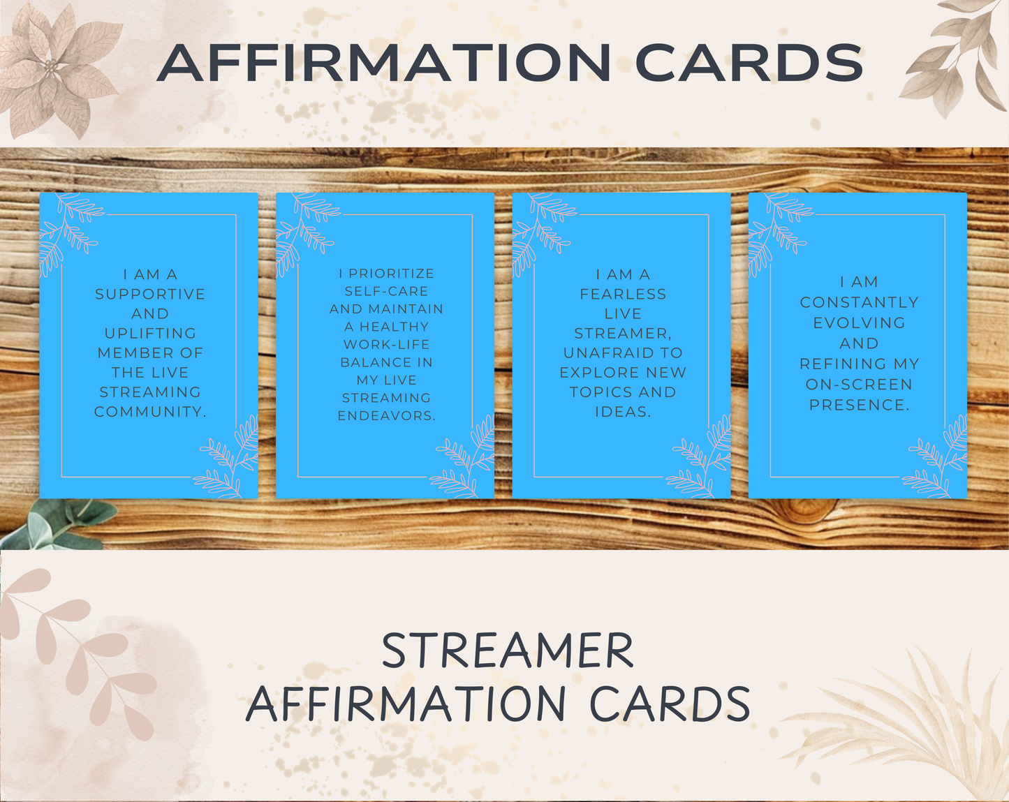 30 Streamer Affirmation Cards