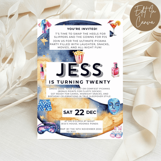 20th Birthday Invitation