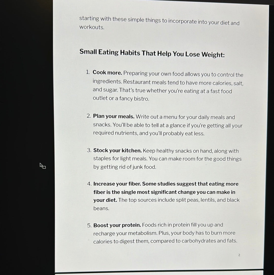 14 Small Habits That Help You Lose Weight