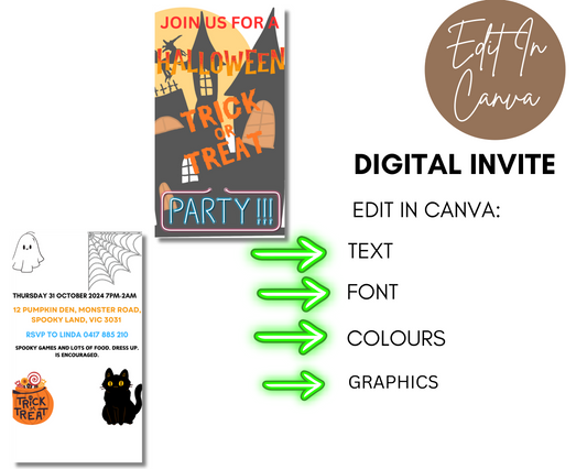 Halloween Party Invitation Double-Sided