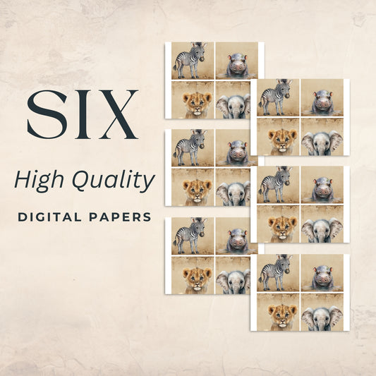 Zoo Animals Cards Portrait