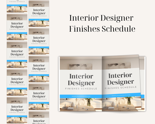 Interior Designer Finishes Schedule