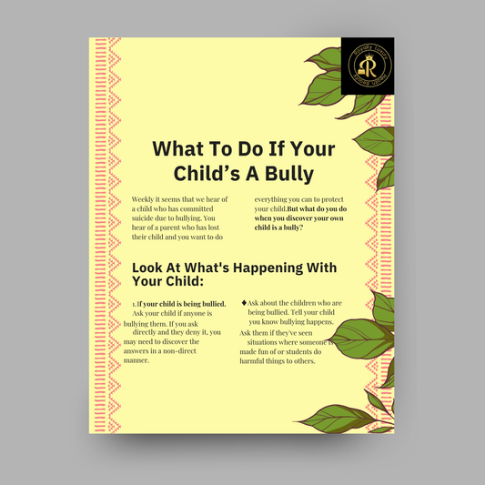 What To Do If Your Child's A Bully
