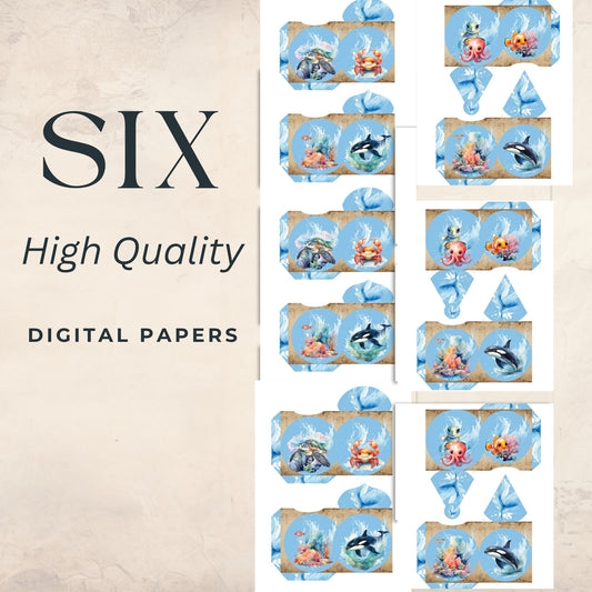 Sea Animals Mini Envelopes