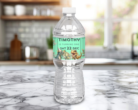 1st Birthday Water Bottle Label
