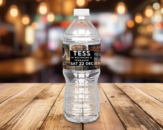 13th Birthday Water Bottle Label Female