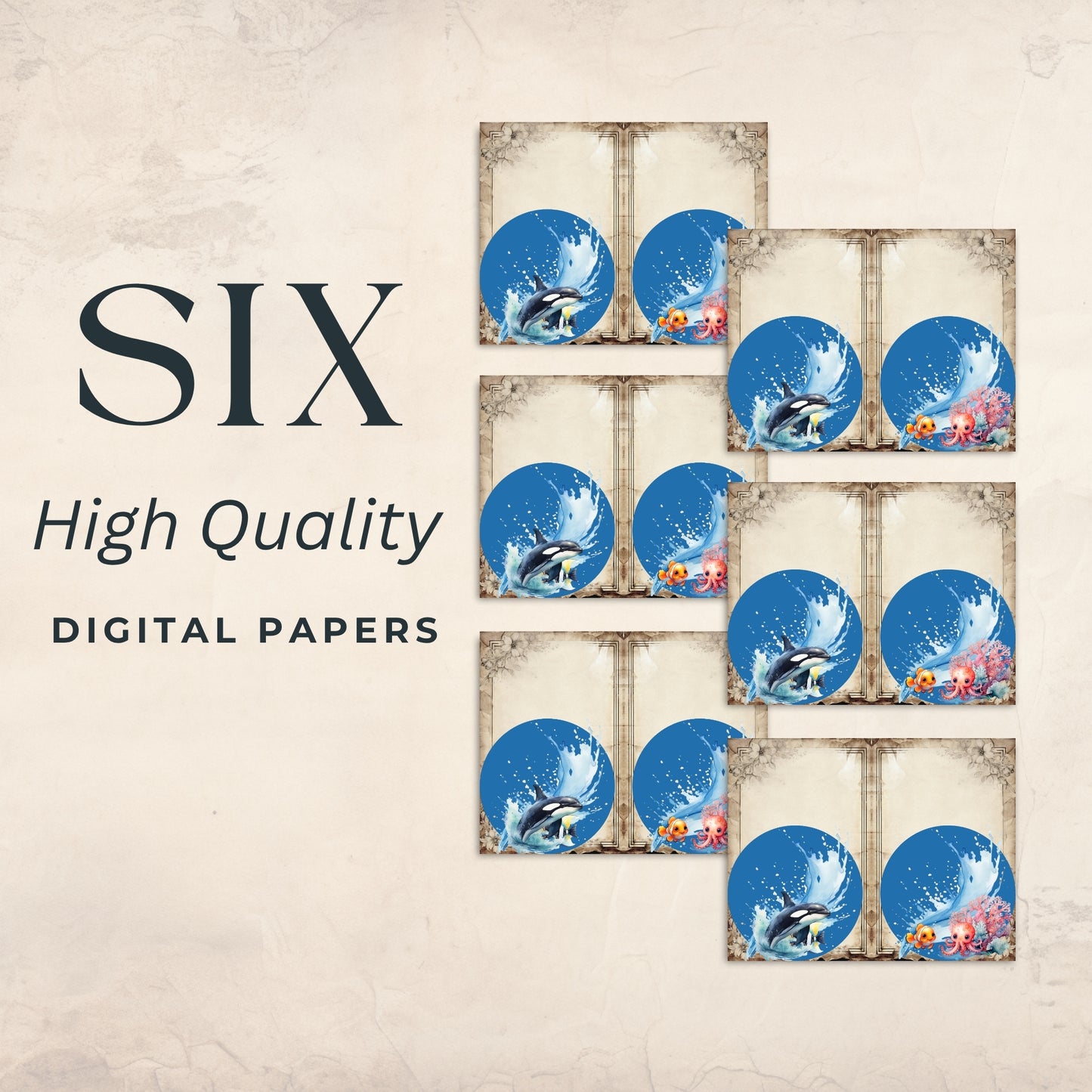 Sea Animals Junk Journal