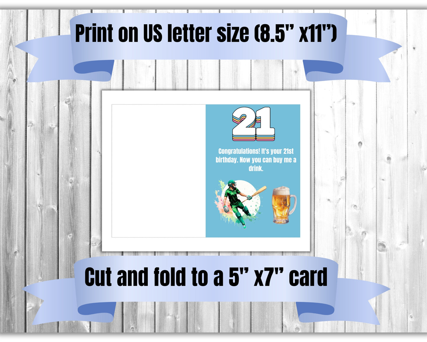 21st Birthday Card Boy