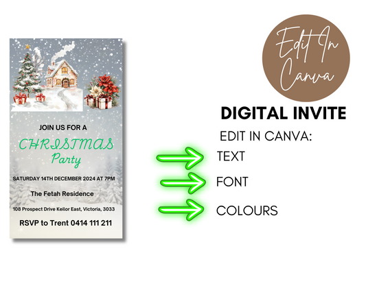 Modern Christmas Party Invitation