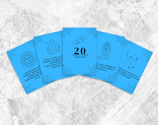 20 Confident Career Affirmation Cards