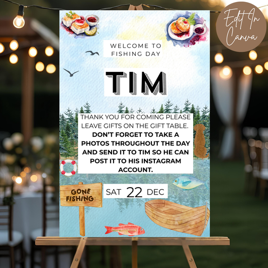 70th Birthday Welcome Sign Male