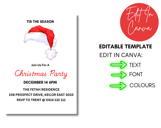 Tis The Season Christmas Party Invitation