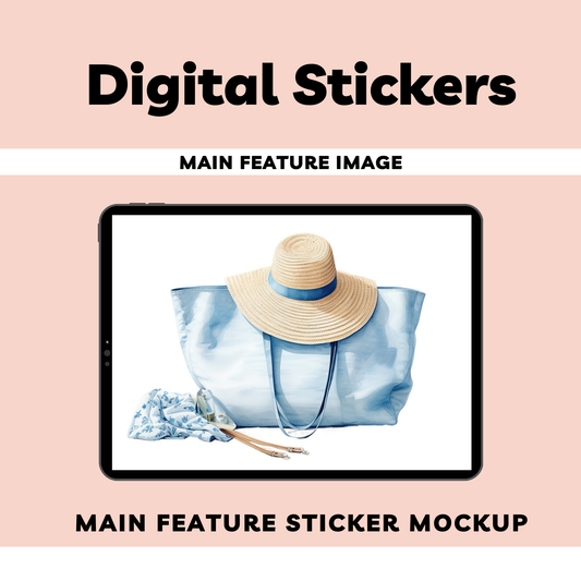 Beach Coastal Themed Digital Stickers