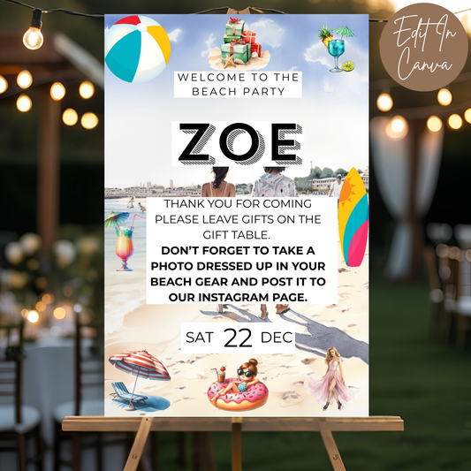 40th Birthday Welcome Sign
