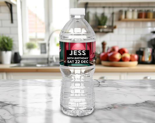 30th Birthday Water Bottle Label