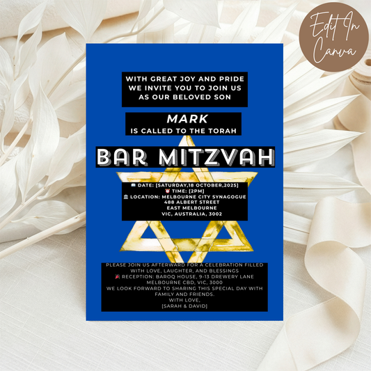 Bar Mitzvah Invitation