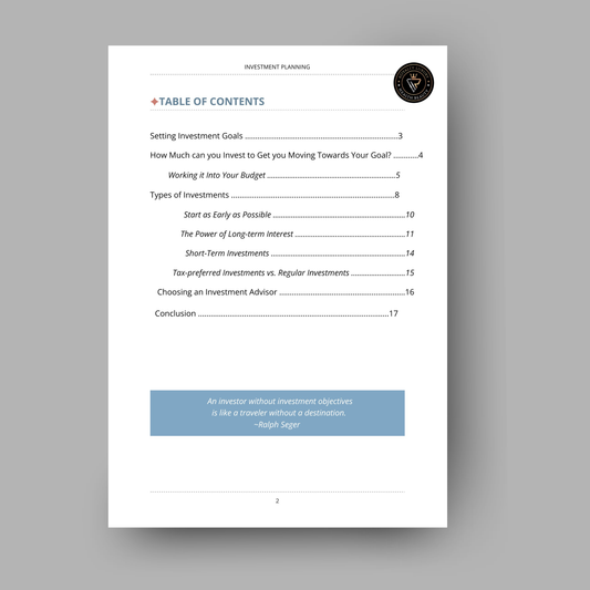 Investment Planning Ebook